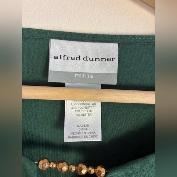 Alfred Dunner Top Garden Gate Cats Pumpkins Halloween Fall Petite Medium - Picture 2 of 10